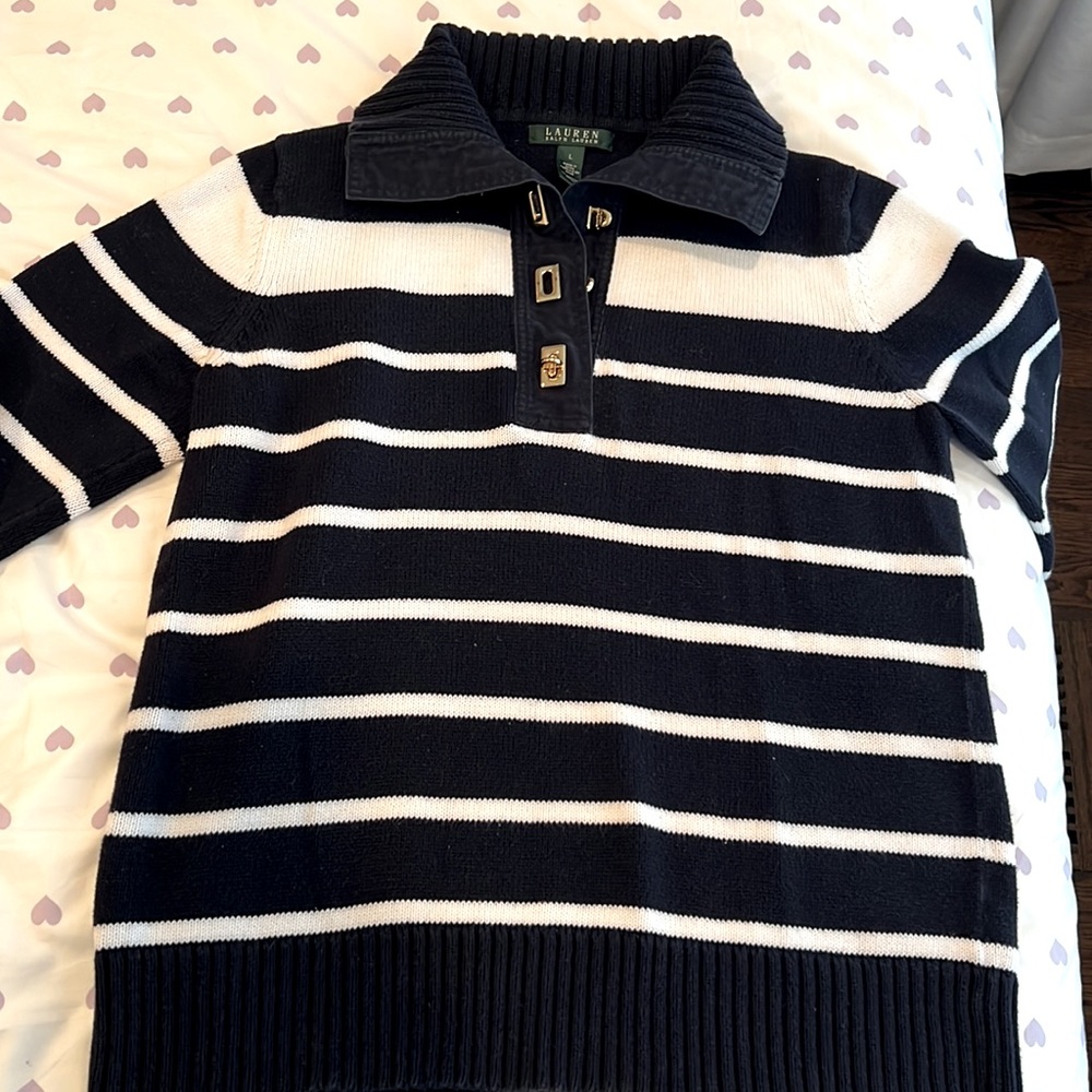 Ralph Lauren 100% cotton sweater, size LG